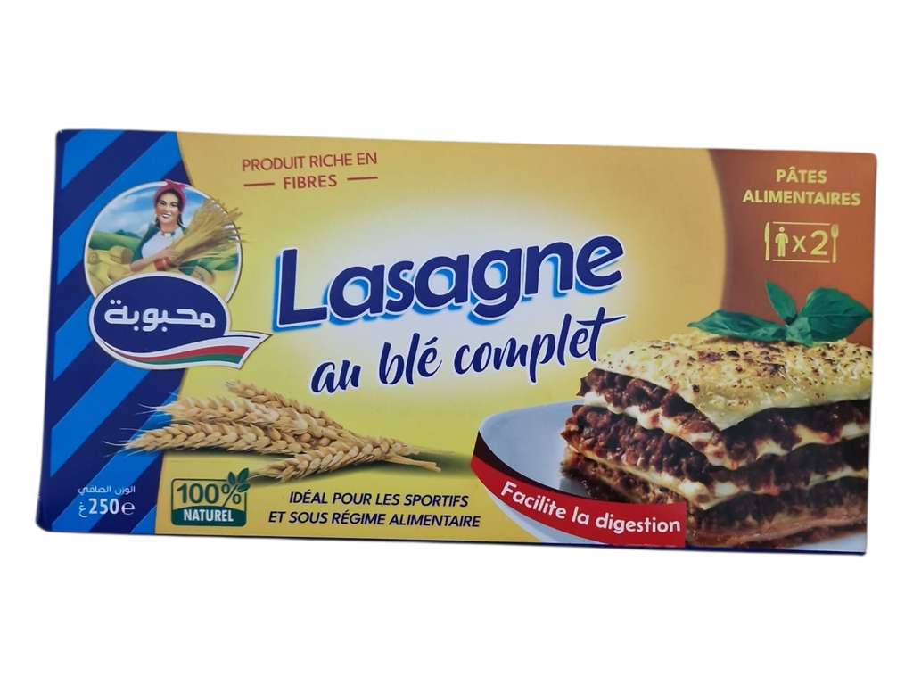 MAHBOUBA lasagne au blé complet 250 g