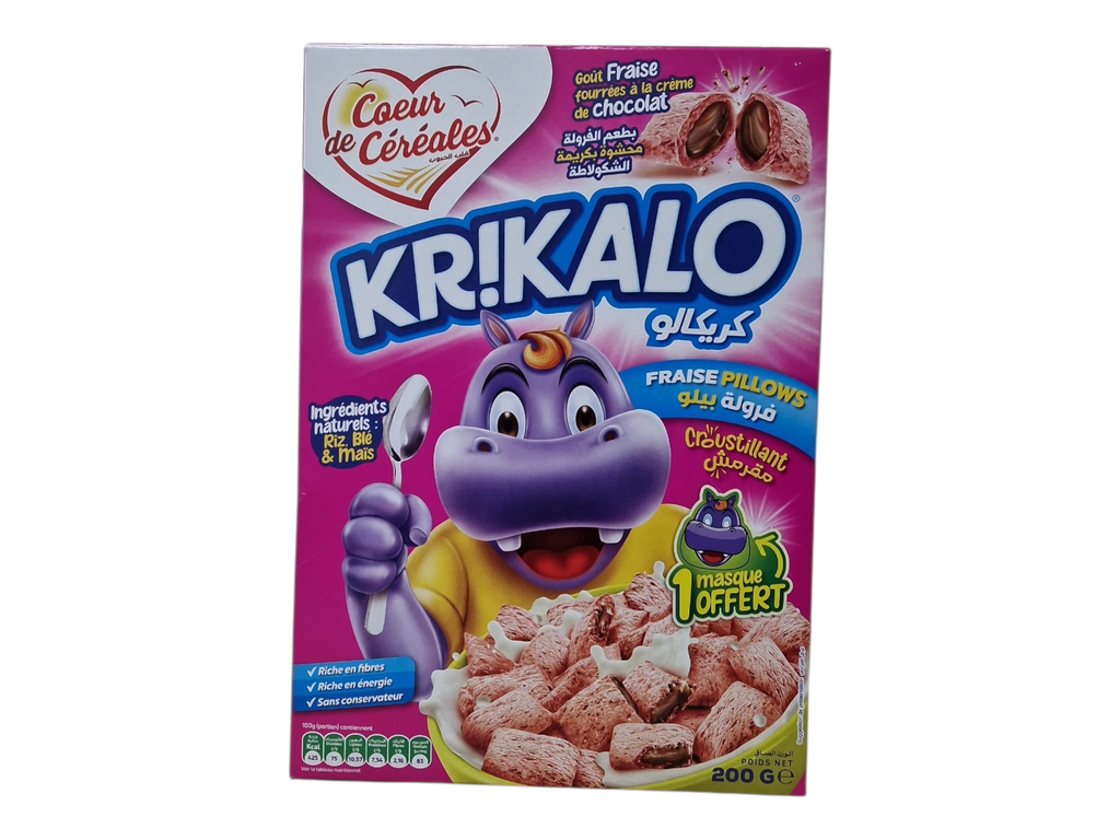 KRIKALO cœur de céréales fraise pillows 200 g