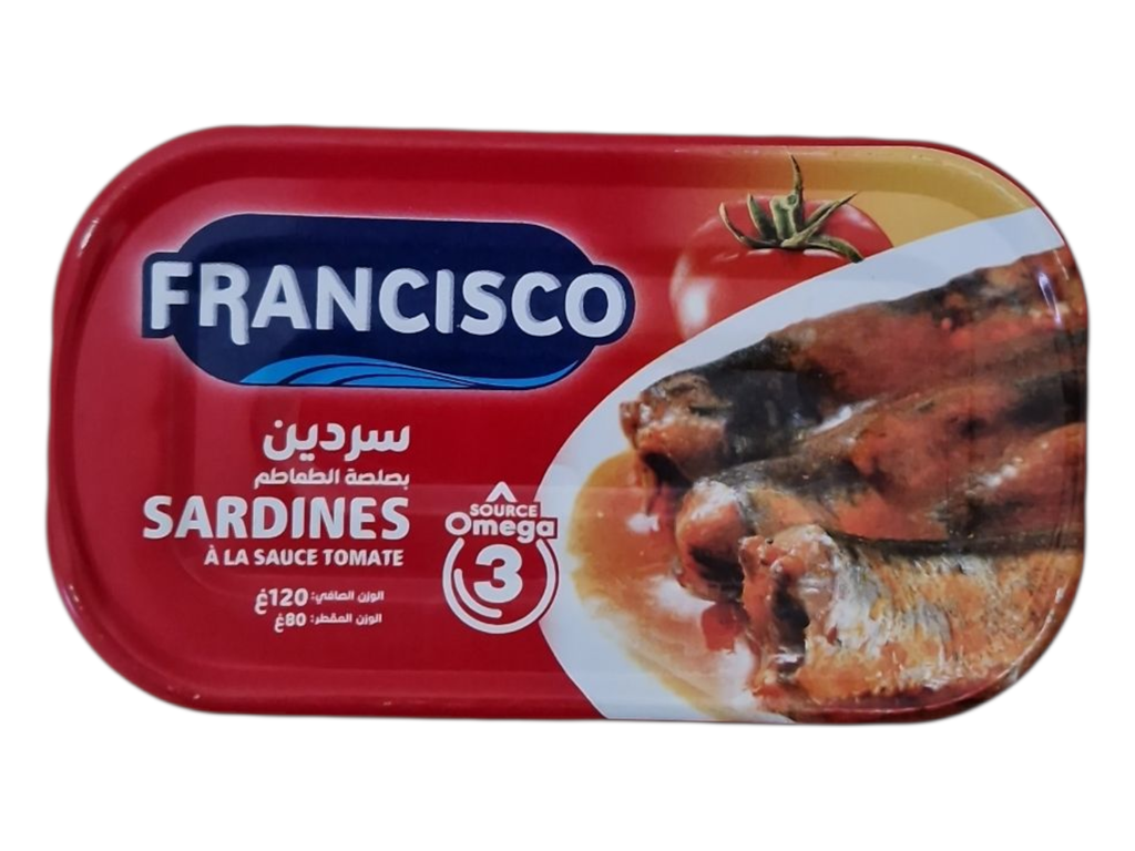 FRANCISCO sardines a la sauce tomate 120g