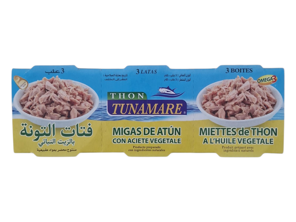 TUNAMARE miette de thon a l'huile vegetale *3p