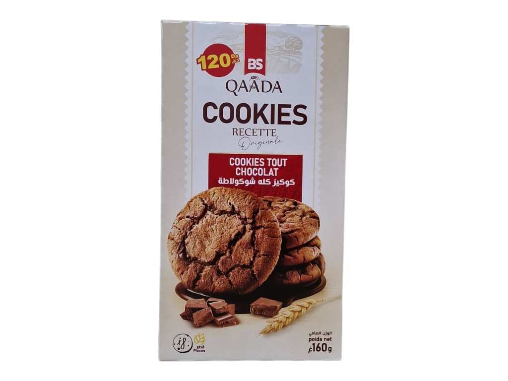 QAADA cookies biscuit tout chocolat 160g