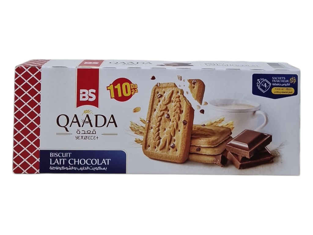 QAADA biscuit lait chocolat 180g