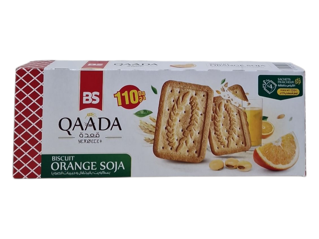QAADA biscuit orange soja 180g