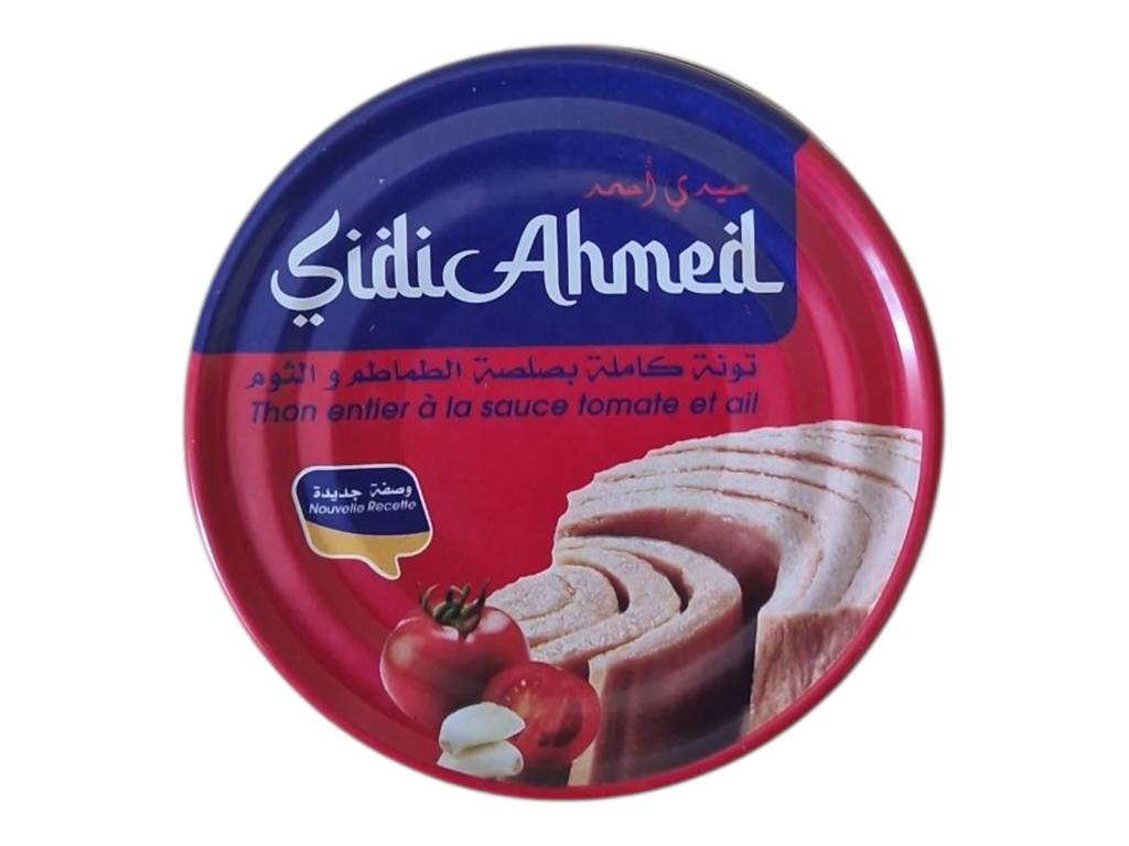SIDI AHMED thon entier a la sauce tomate et ail 160g
