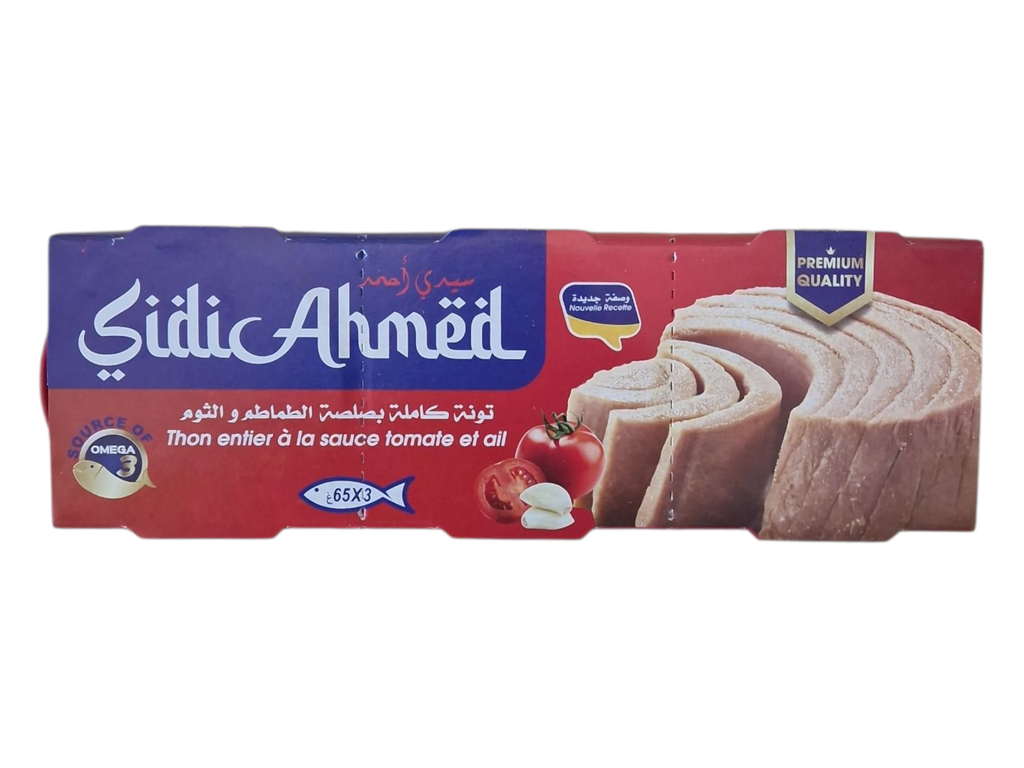 SIDI AHMED thon entier a la sauce tomate et ail 65g*3